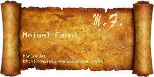Meisel Fanni névjegykártya