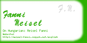 fanni meisel business card